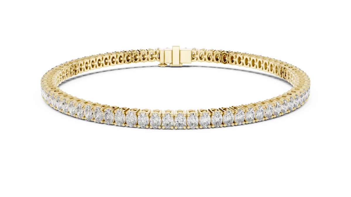 Elegant Brilliant Elara Oval Diamond Line Bracelet