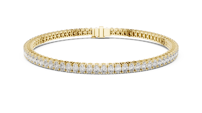 Elegant Brilliant Elara Oval Diamond Line Bracelet