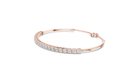 Classic Round Diamond Open Cuff Bracelet
