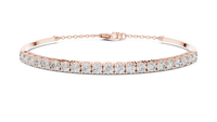 Classic Round Diamond Open Cuff Bracelet