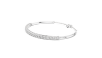 Classic Round Diamond Open Cuff Bracelet