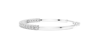 Classic Round Diamond Open Cuff Bracelet