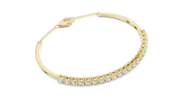 Classic Round Diamond Open Cuff Bracelet