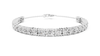 Graduated Multi-Size Round Diamond Line Bracelet
