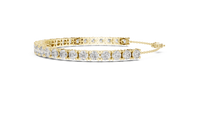 Graduated Multi-Size Round Diamond Line Bracelet