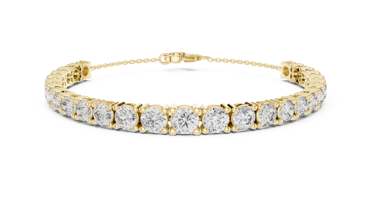 Graduated Multi-Size Round Diamond Line Bracelet