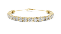 Graduated Multi-Size Round Diamond Line Bracelet