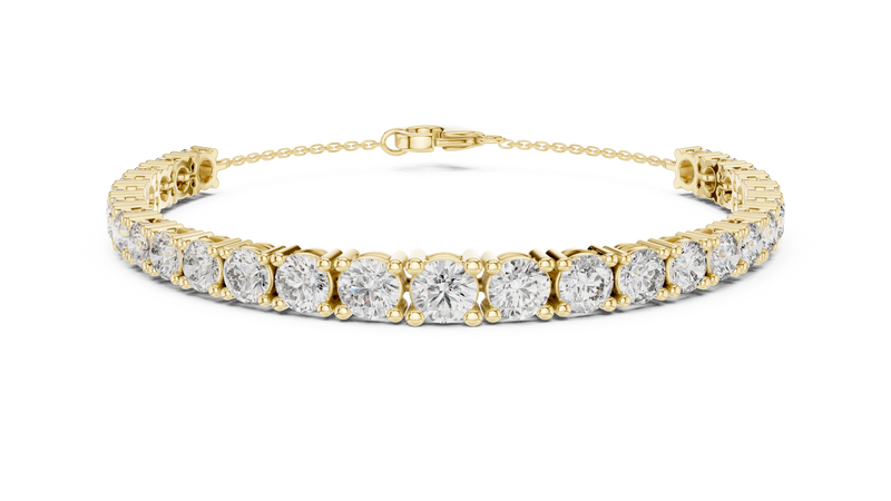 Graduated Multi-Size Round Diamond Line Bracelet