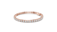 Cushion Cut Diamond Row Line Bracelet