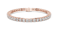 Cushion Cut Diamond Row Line Bracelet