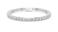 Cushion Cut Diamond Row Line Bracelet