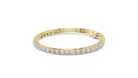 Cushion Cut Diamond Row Line Bracelet