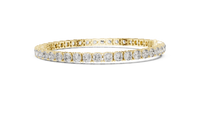 Cushion Cut Diamond Row Line Bracelet