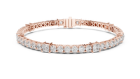 Round & Princess Diamond Line Bracelet