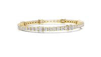 Round & Princess Diamond Line Bracelet