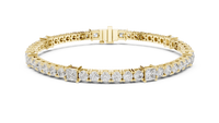 Round & Princess Diamond Line Bracelet