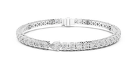 Aurora Round & Pear Diamond Line Bracelet