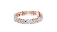 Celestia Double-Row Round Diamond Line Bracelet