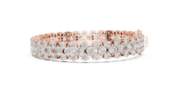 Celestia Double-Row Round Diamond Line Bracelet