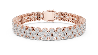 Celestia Double-Row Round Diamond Line Bracelet