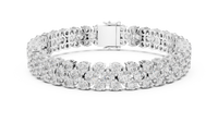 Celestia Double-Row Round Diamond Line Bracelet