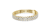 Celestia Double-Row Round Diamond Line Bracelet