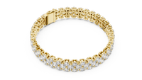 Celestia Double-Row Round Diamond Line Bracelet