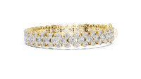 Celestia Double-Row Round Diamond Line Bracelet