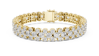 Celestia Double-Row Round Diamond Line Bracelet