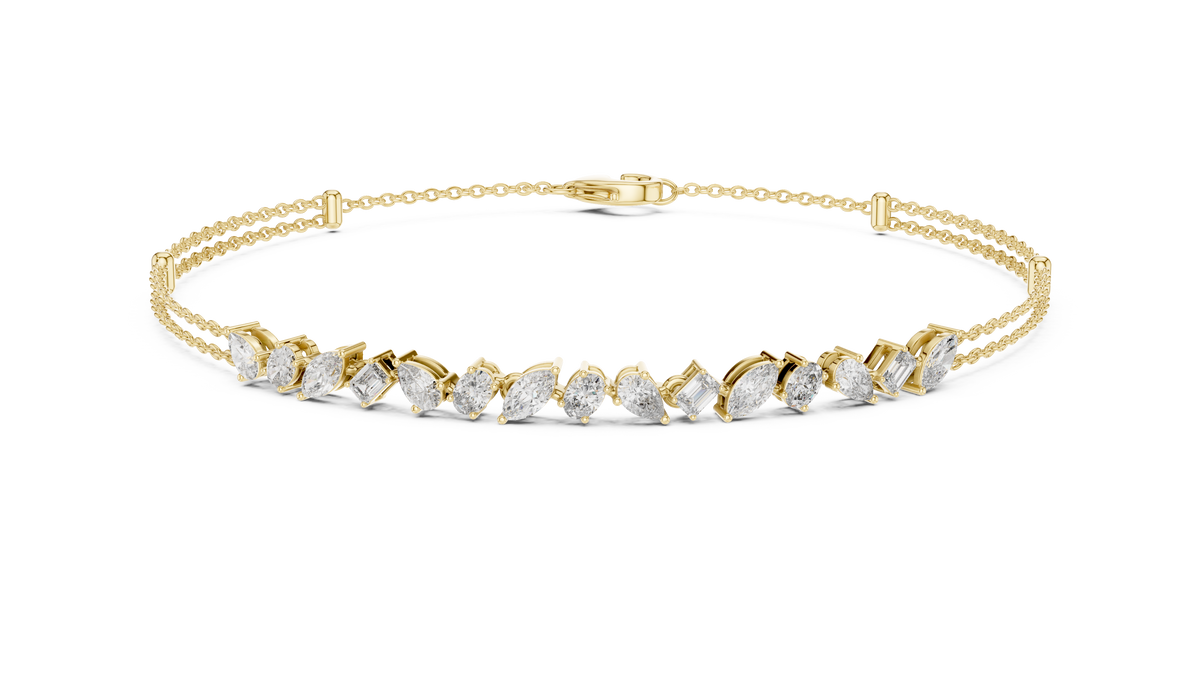 Celestia Multi-Shape Diamond Link Bracelet