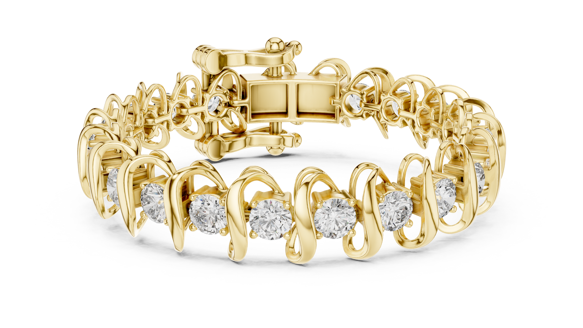 Continuous Round Diamond Link Bracelet