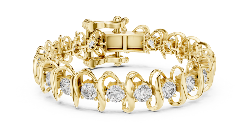 Continuous Round Diamond Link Bracelet