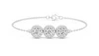 Round Diamond Triple-Link Bracelet