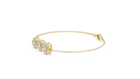 Round Diamond Triple-Link Bracelet