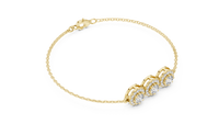 Round Diamond Triple-Link Bracelet