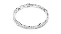Emerald Rectangle Diamond Link Bracelet