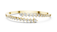 Celestia Graduated Round Diamond Bangle Bracelet
