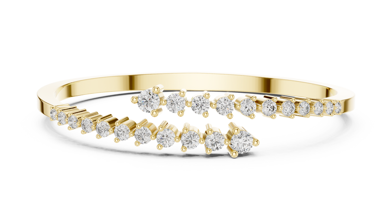 Celestia Graduated Round Diamond Bangle Bracelet