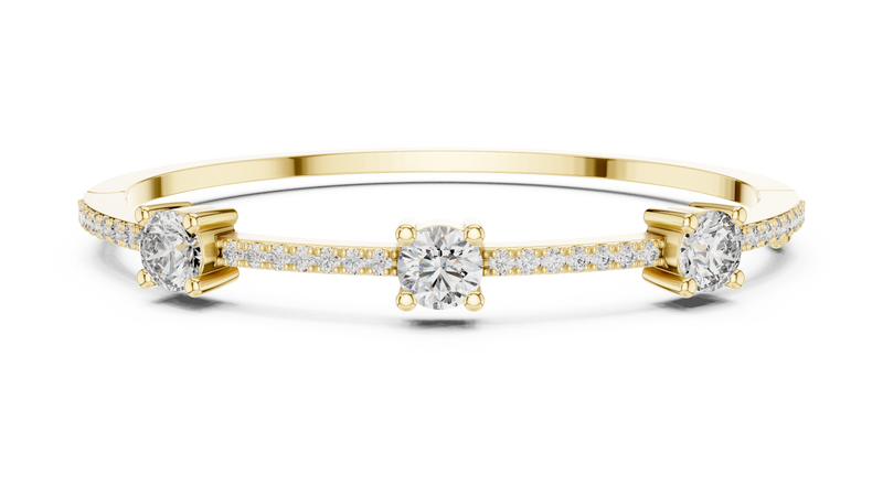 Aurelia Classic Diamond Half-Set Bangle Bracelet