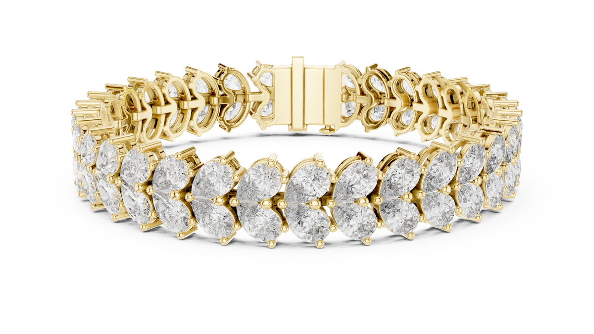 Seraphina Pear-Shaped Diamond Line Bracelet