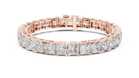 Continuous Princess Cut Diamond Link Bracelet