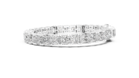 Continuous Princess Cut Diamond Link Bracelet