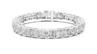 Continuous Princess Cut Diamond Link Bracelet