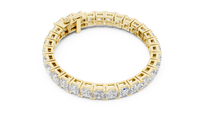 Continuous Princess Cut Diamond Link Bracelet