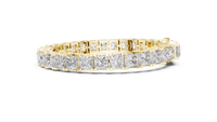 Continuous Princess Cut Diamond Link Bracelet