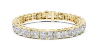 Continuous Princess Cut Diamond Link Bracelet