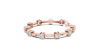 Round Solitaire Station  Sleek Link Bracelet