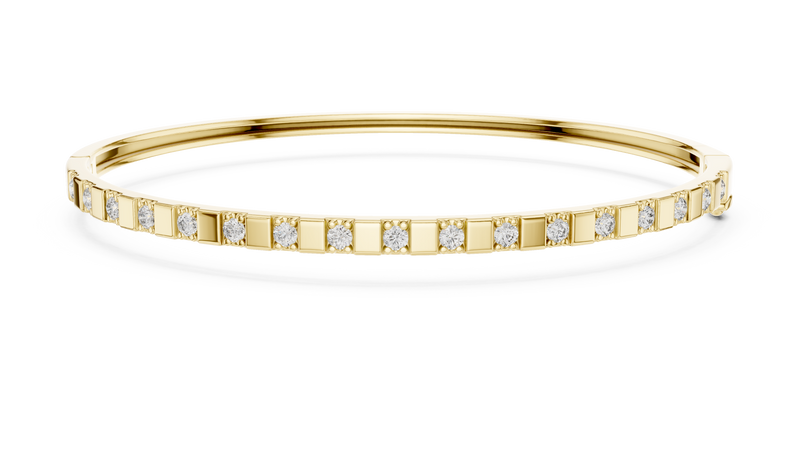 Round Diamond Prong Station Bracelet