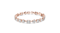Emerald Oval & Pear Diamond Link Bracelet