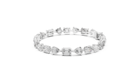 Emerald Oval & Pear Diamond Link Bracelet